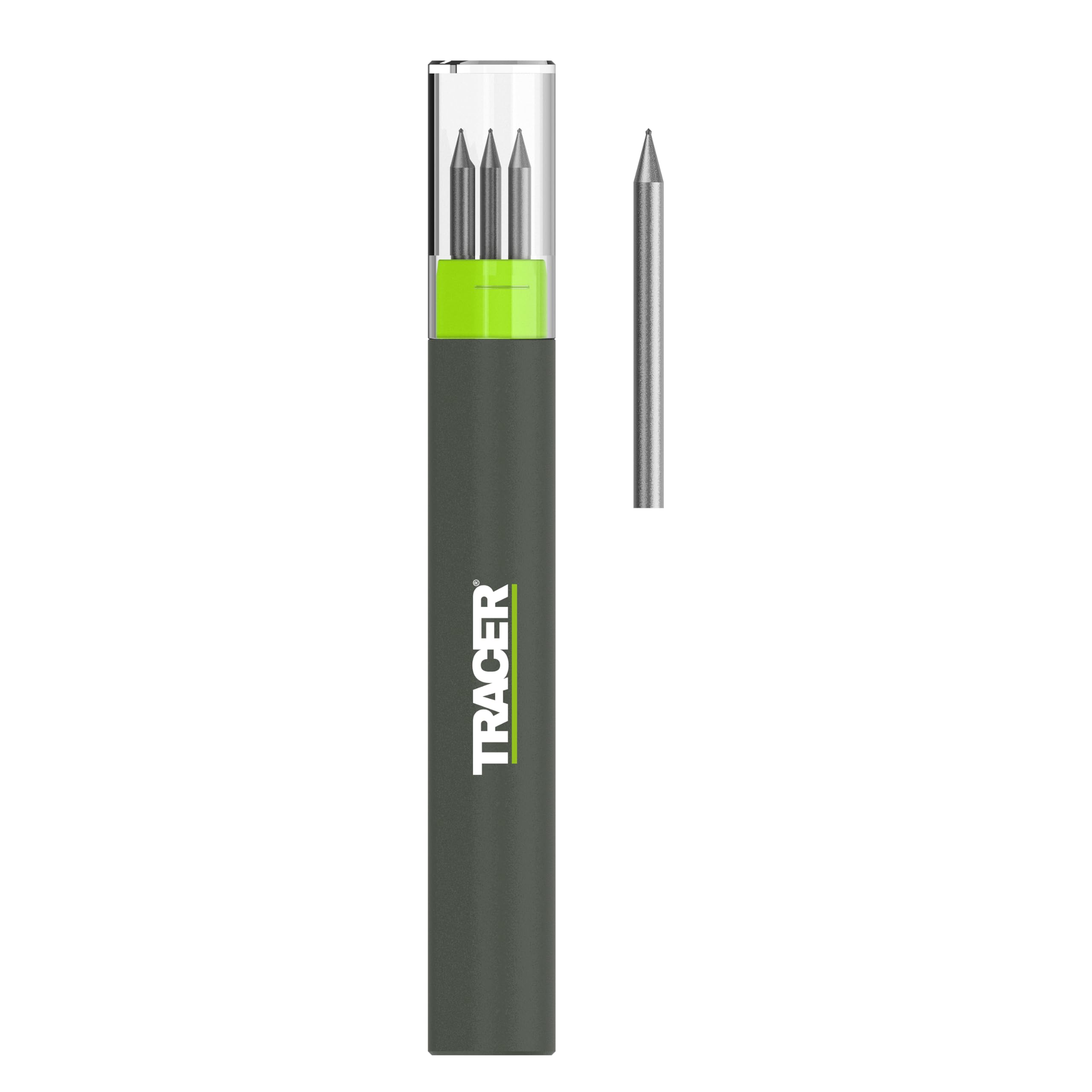 Tracer 2.8mm Carbide Tipped Lead 3-Pack with Anti-Snap Case - Lead Refill for Mechanical Pencil to Mark Wood, Metal, Ceramic, Glass, Woodworking and Carpenter Pencil Tool Use - ALPC1
