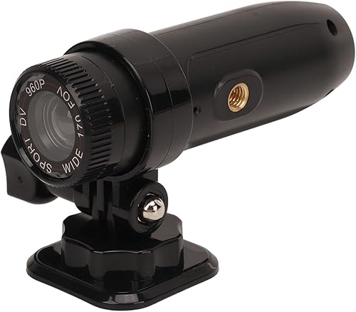 Pomya Cámara de casco de motocicleta para bicicleta, mini cámara de acción deportiva impermeable de 170 gran angular para manillar de automóvil,