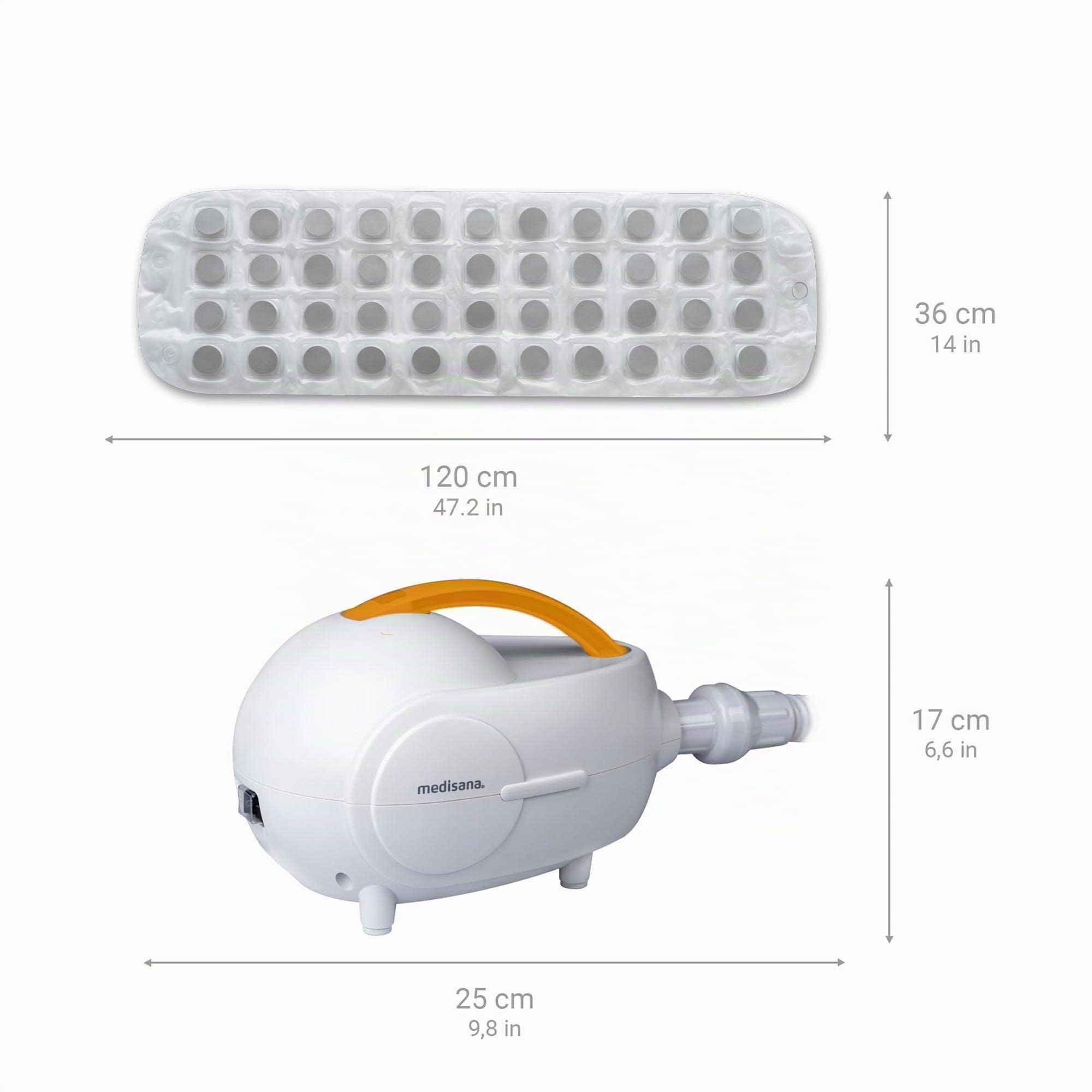 medisana MBH Tapis de bain à remous , Baignoire à tapis de bulles d'air, Incl. distributeur d'arômes, 3 niveaux d'intensité, Fonction de minuterie, Spa pour la maison, Wellness