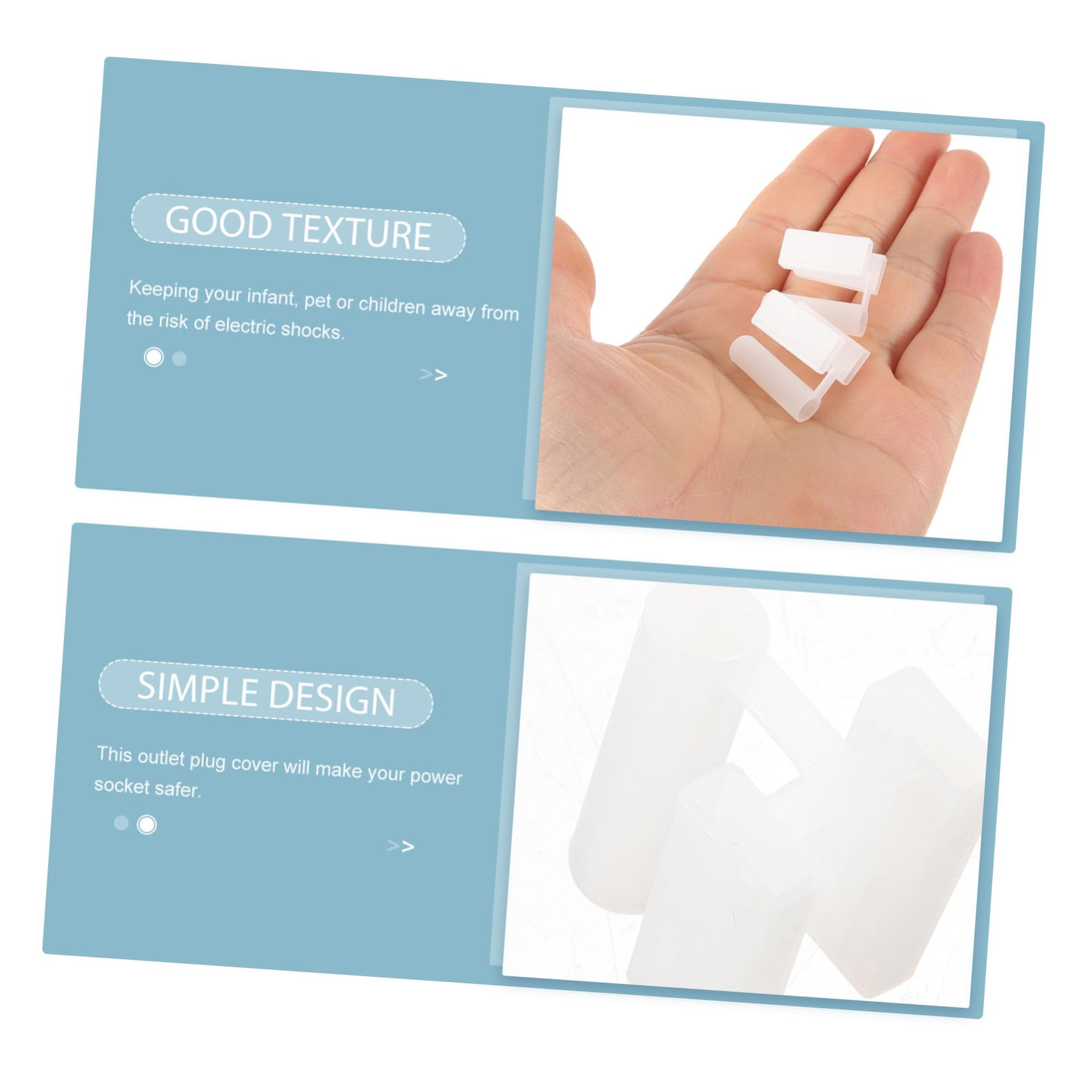SHINEOFI 5 Set Copripresa Sicurezza Per Elettriche Da Shock Elettrici Facile Da Utilizzare Materiale Adatto Garage 100 Pezzi*5