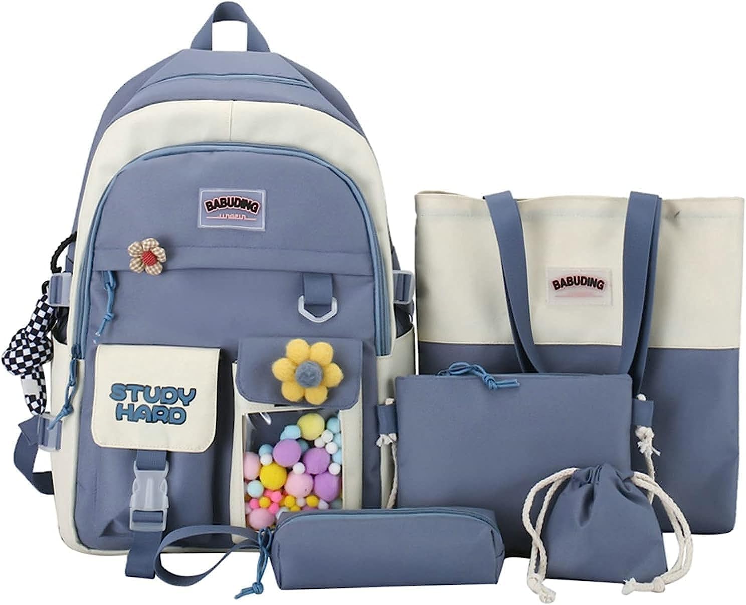 HomeCloud 5Pc Stylish Multifunctional Changing Diaper Bag with Large Capacity, Waterproof Design, Stroller Strap | Flower_Design-image-35