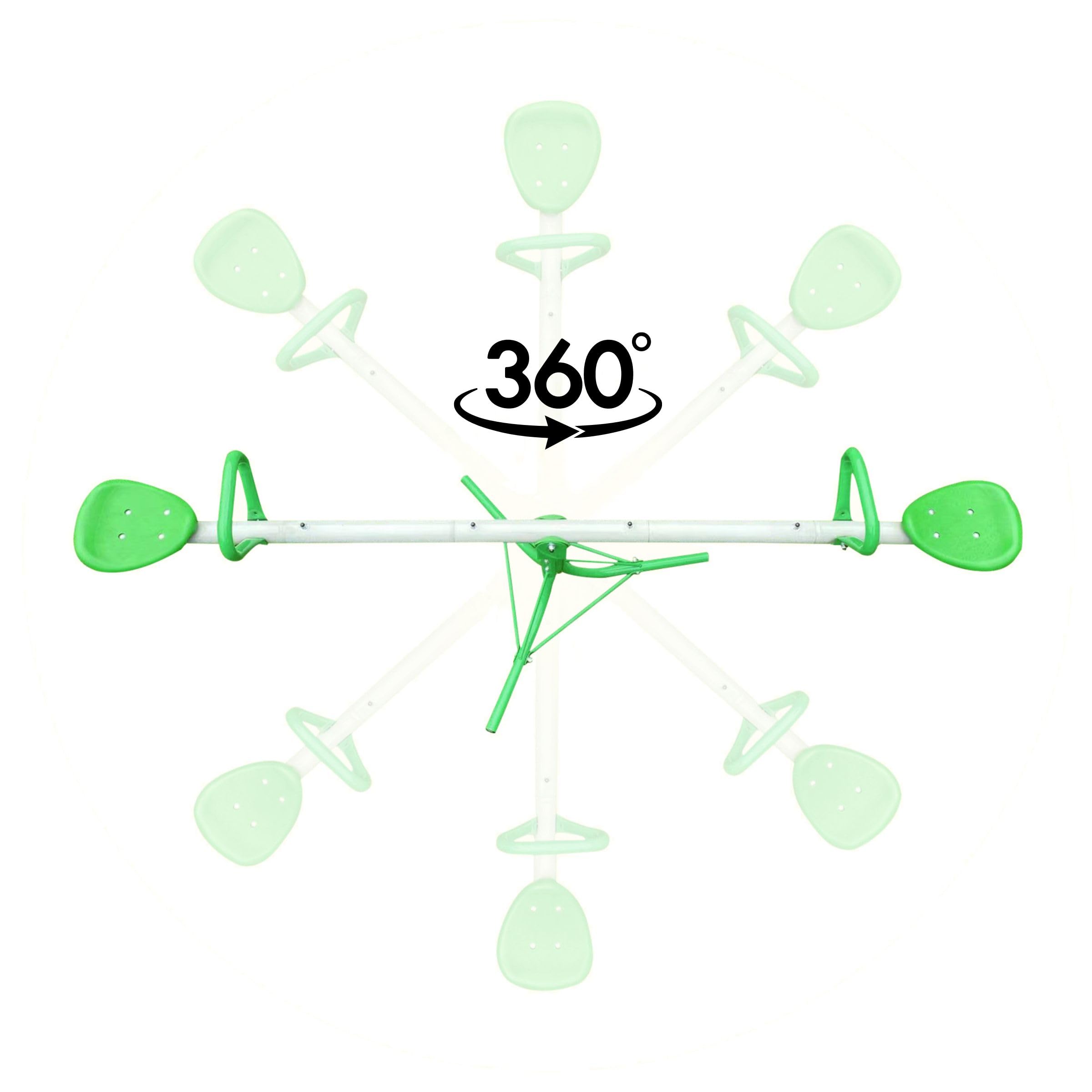 HyperMotion Swing HYP11 Kinderschaukelwippe mit 360° Drehfunktion - Gartenschaukel für 2 Kinder, UV-beständiges Material, belastbar bis 90 kg, Maße: 182 x 67 x 77 cm