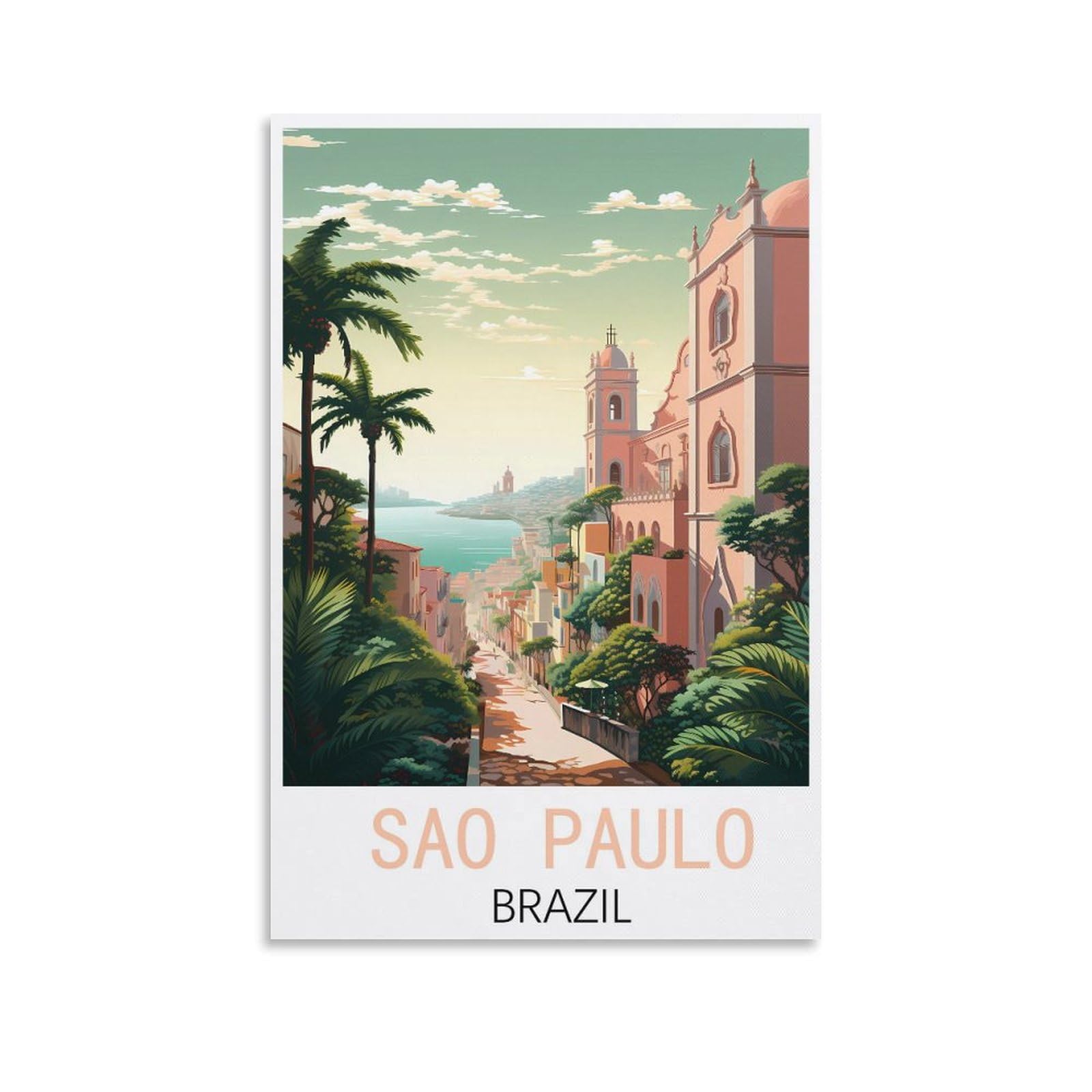 Retro Vintage Metal Tin Sign Sao Paulo Brazil Vintage Retro Man Cave Bar Pub Shed Novelty Gift Tin Wall Décor Metal Sign 20x30cm