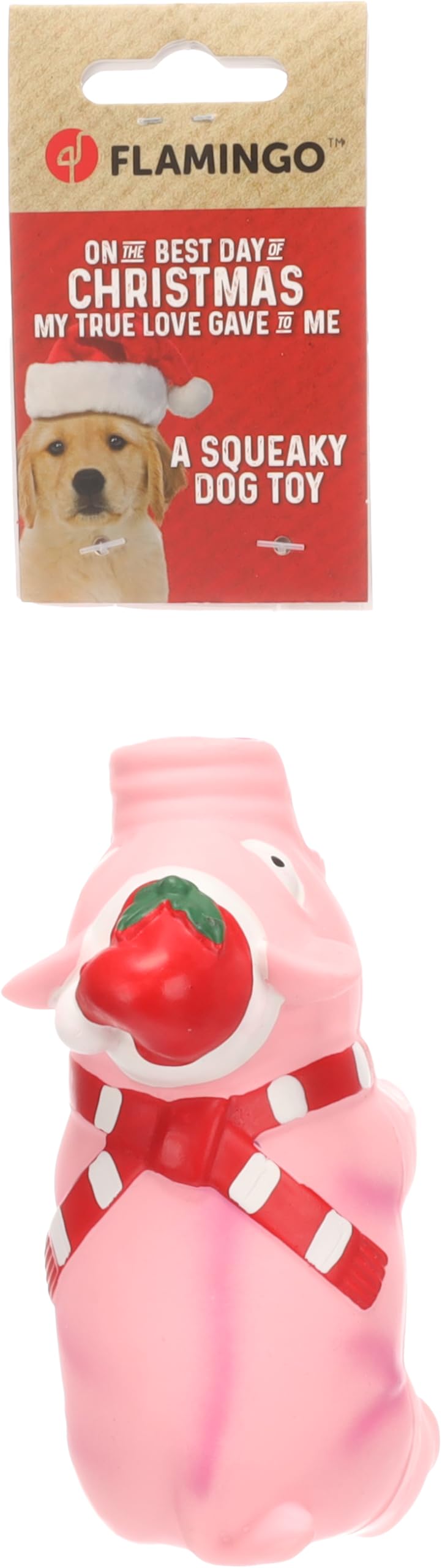 Flamingo CHRISTMAS TOY ISHAAN PIG PINK 6x14x9CM