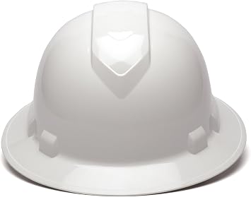 Pyramex Ridgeline Full Brim Hard Hat 4 Point Ratchet White