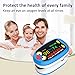 Rechargeable Child Pulse Oximeter – Oxygen Monitor for Kids and Babies, Pediatric Fingertip Blood Oxygen Saturation & Heart Rate Monitor with OLED Display, Auto Shut-Off, USB-C Charging Cable Included- blue