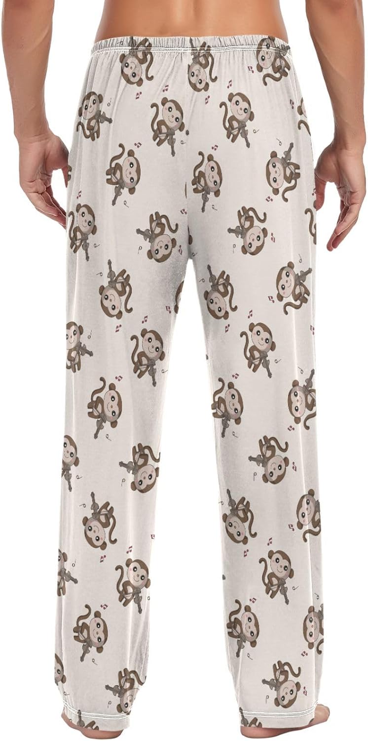 Green and Red Plaid Pajama Pants for Men Comfort Sleep Lounge Bottoms Straight-fit with Pockets S-XXL - Image 2