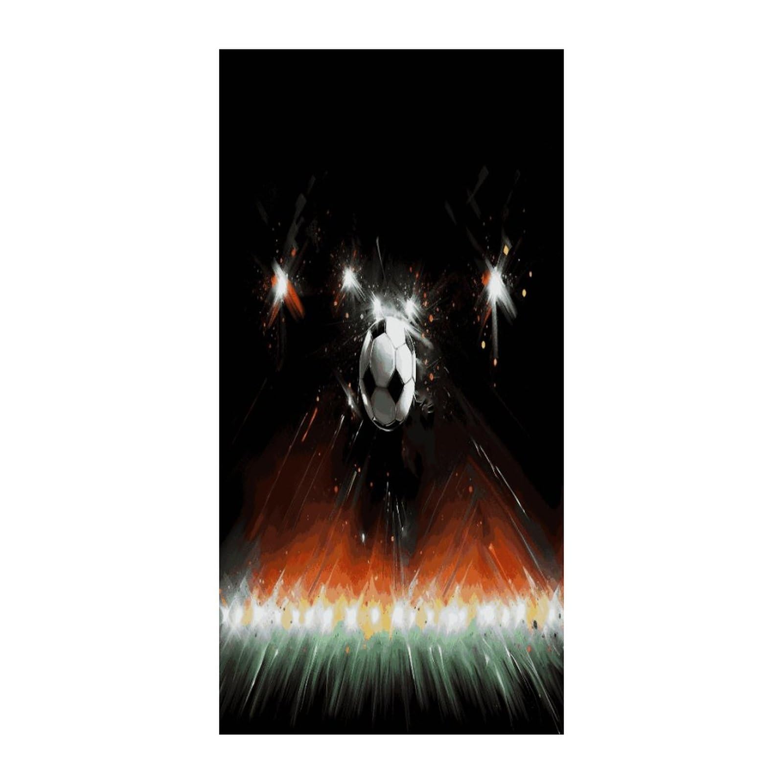 Adfgyerh Style Soccer Painting Curtains，Polyester Blackout Extra Wide，Door Curtain， 35.4X 70.9 Inch For Temporary Room Dividers Bedroom Living Room，Room Darkening Curtains ，For Doorway Privacy For Wall Hanging Dec