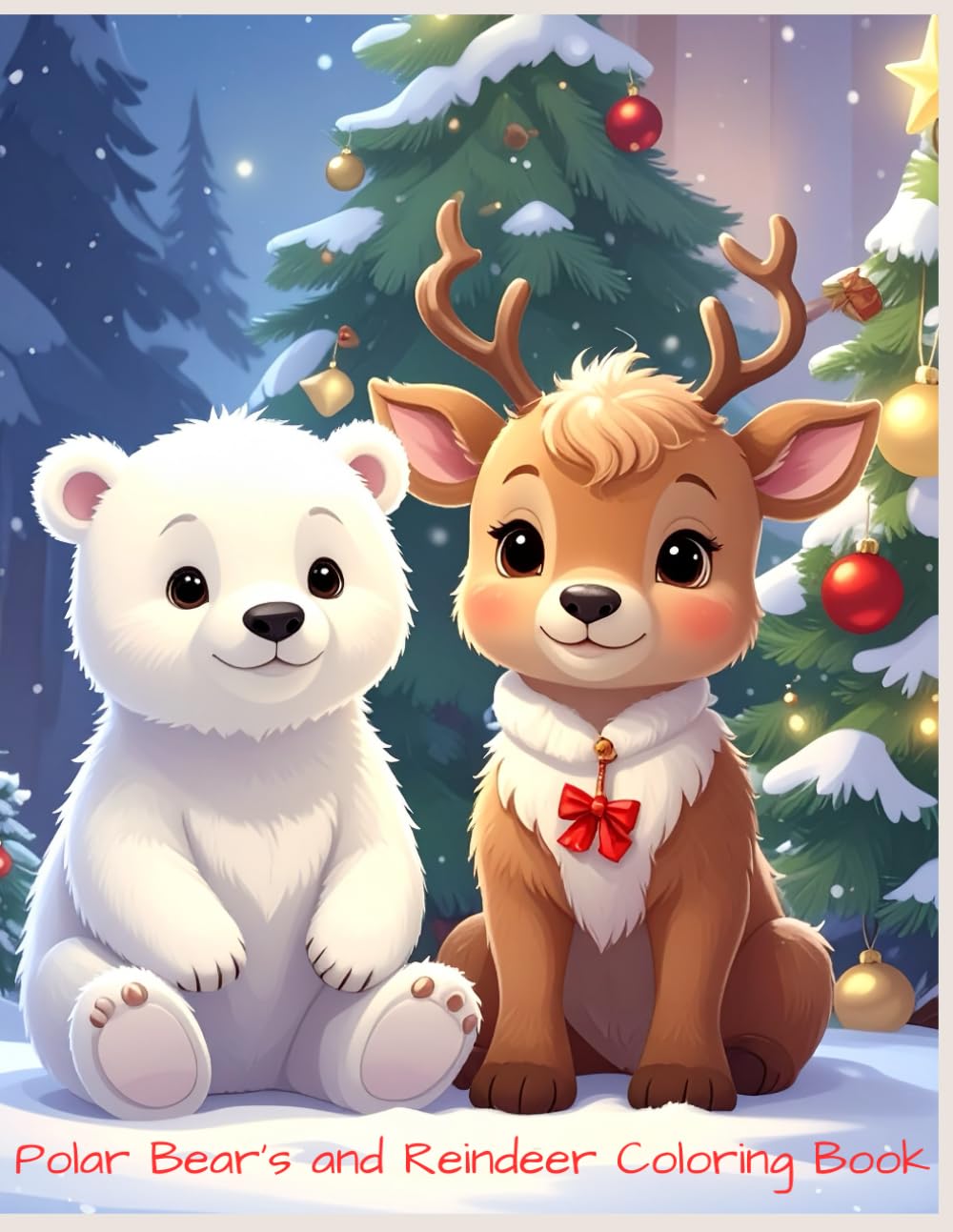 Polar Bear's and Reindeer: Coloring Book