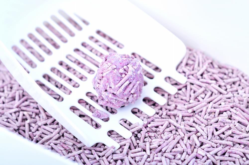 StarmenPet Tofu Cat Litter Clumping Flushable Cat Litter. Large Package 45LB (Lavender), White