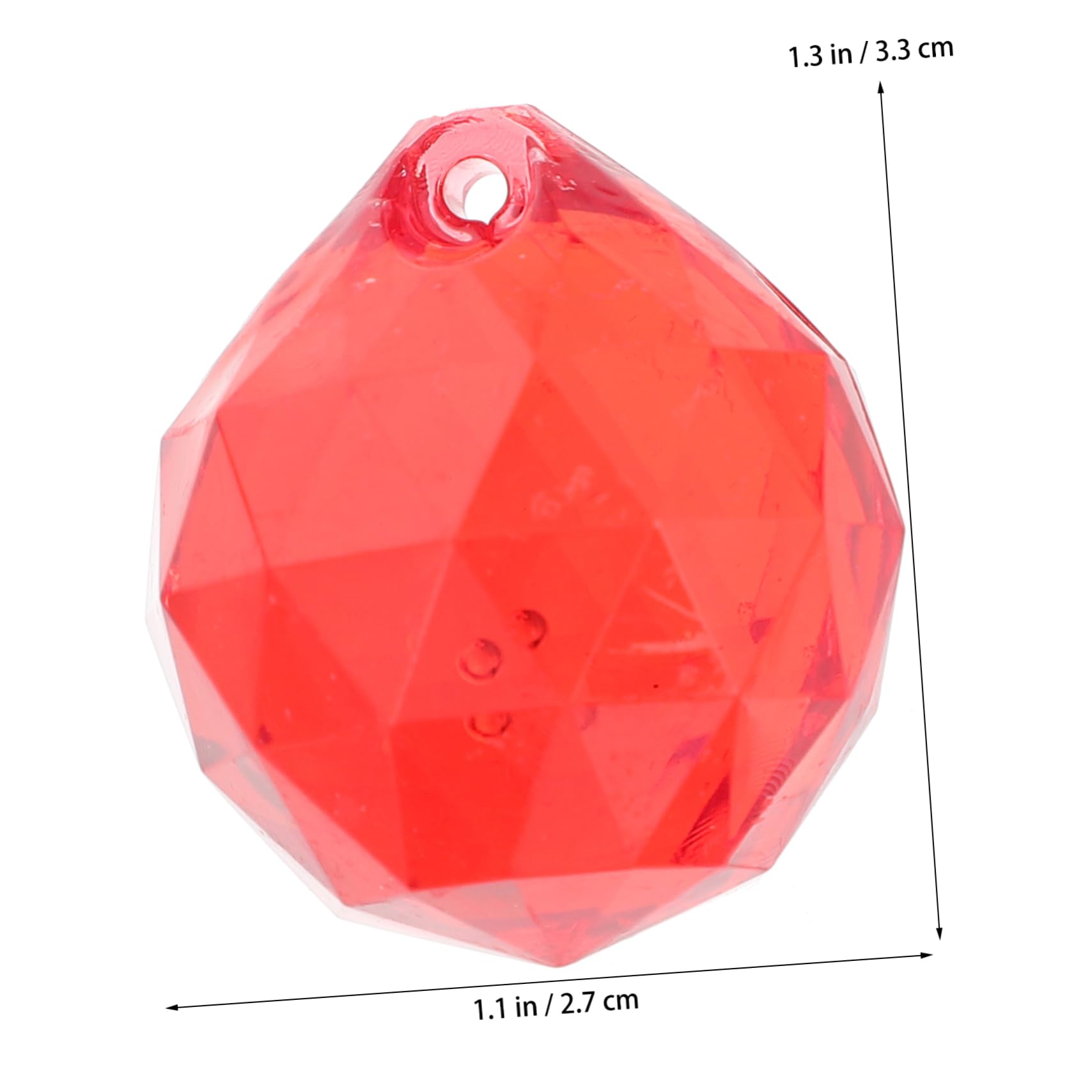 NUOBESTY 2 Sätze roter Kristallanhänger Dekorativ goldene Tischdekorationen klar für weihnachtsbaumdeko tannenbaum dekoration Hochzeitsperlen Anhänger Perlendekor für die Hochzeit Plastik