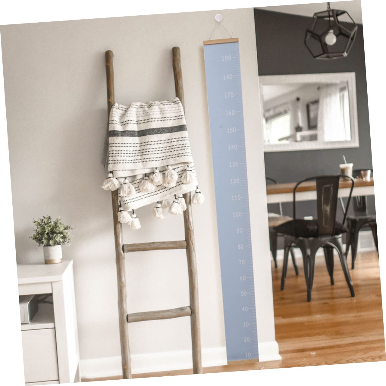 HAPINARY Children's Height Measuring Ruler Growth Chart Wall Decor Simple Chic Design Wooden Easy Install