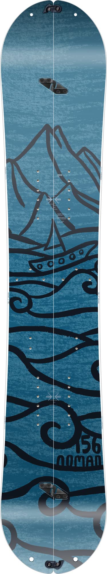 Nitro Snowboards Herren Nomad BRD ´23, Allmountainboard, Directional Splitboard, Flat-Out Rocker, All-Terrain, Mid-Wide
