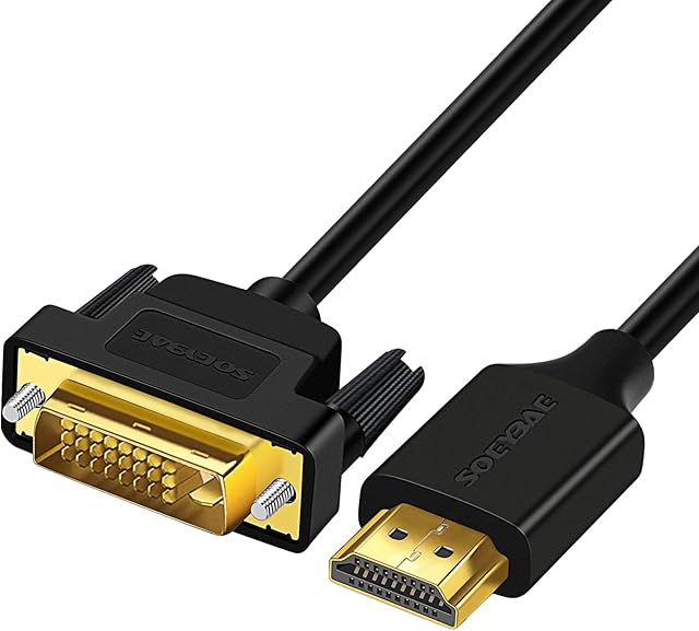 SOEYBAE HDMI to DVI Cable,3M DVI-HDMI adapter cable Bi Directional DVI-D 24+1 Male to HDMI Male 1080p/Full HD, Compatible Xbox One, PS4 PS3