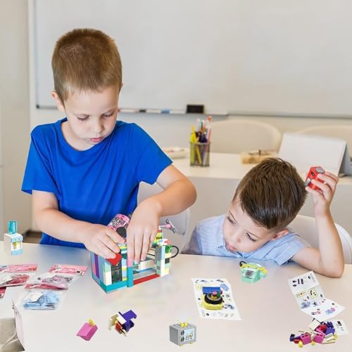 Miniatura 6 de Paquete de 24 regalos para el día de San Valentín para niños, tarjetas del día de San Valentín con electrodomésticos, bloques de construcción para