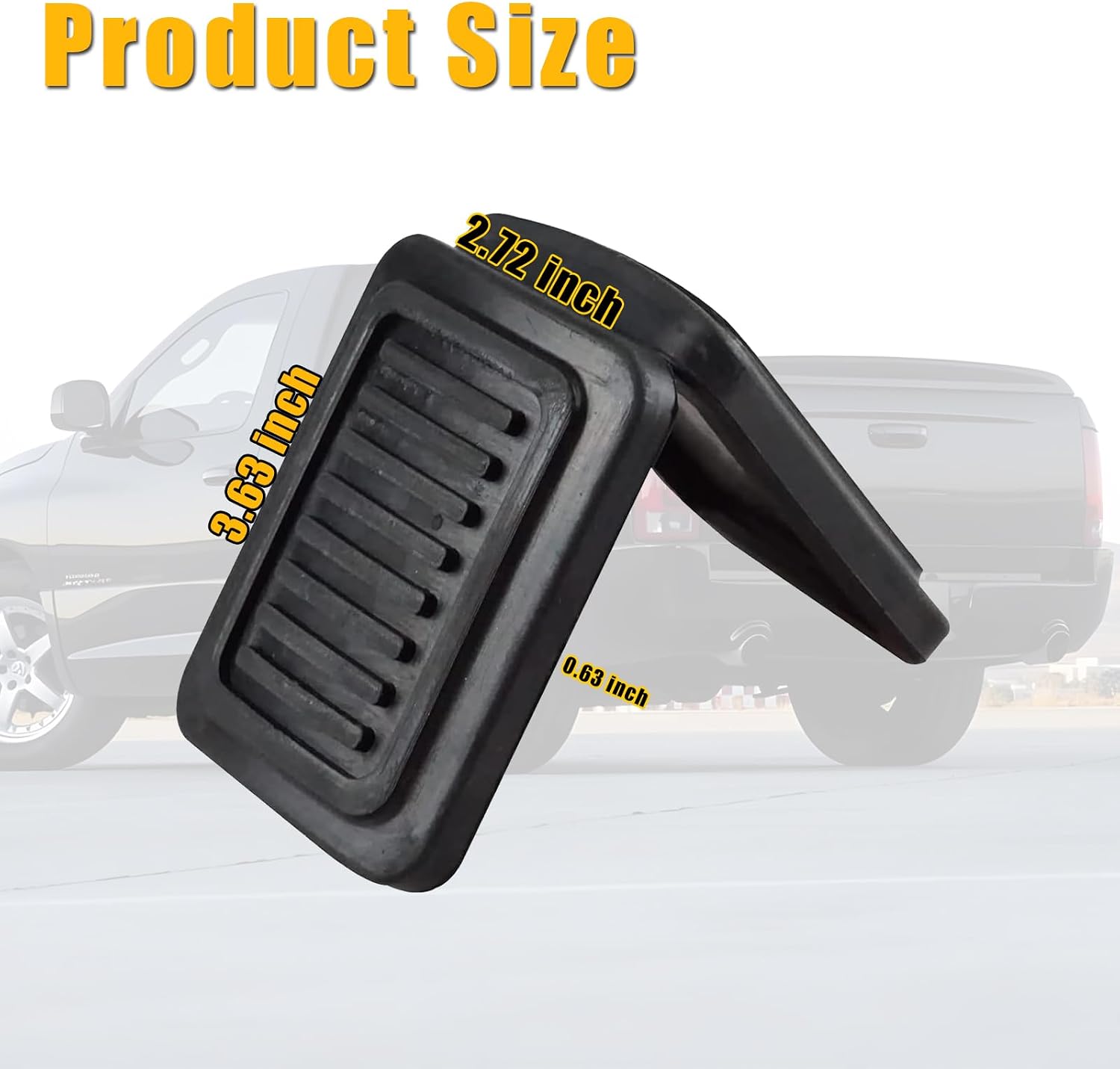 Brake and Clutch Pedal Pad Rubber Covers Compatible with 82-93 Dodge Ram （2 Pcs）