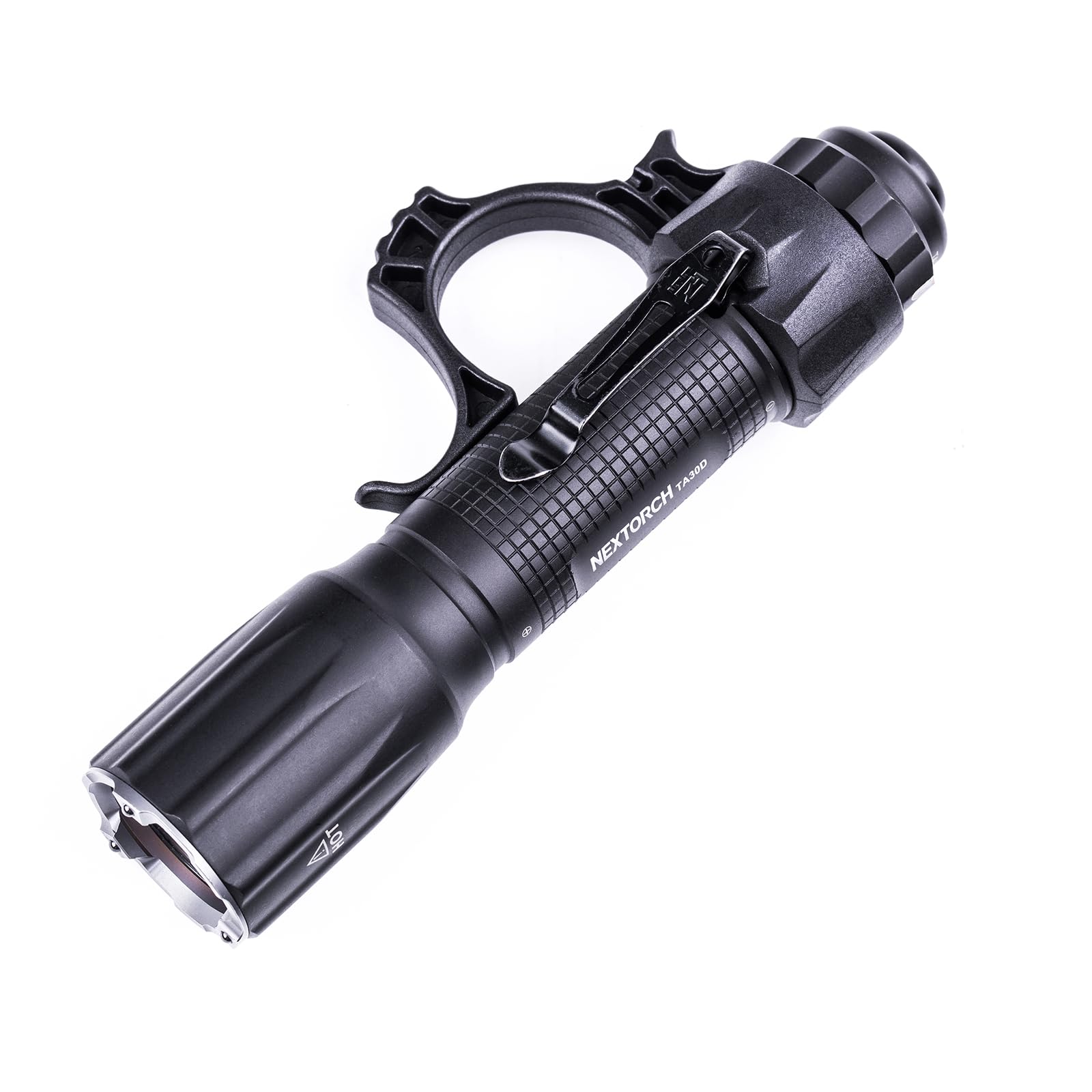 NEXTORCH TA30D Taktische Taschenlampe 2200 Lumen, EDC Extrem Hell LED Aufladbare mit 410m Reichweite, IPX8 Wasserdicht, 5 Modi, Strobe & Tactical Ring, für Einsatz, Notfall, Suche im Outdoor-Bereich