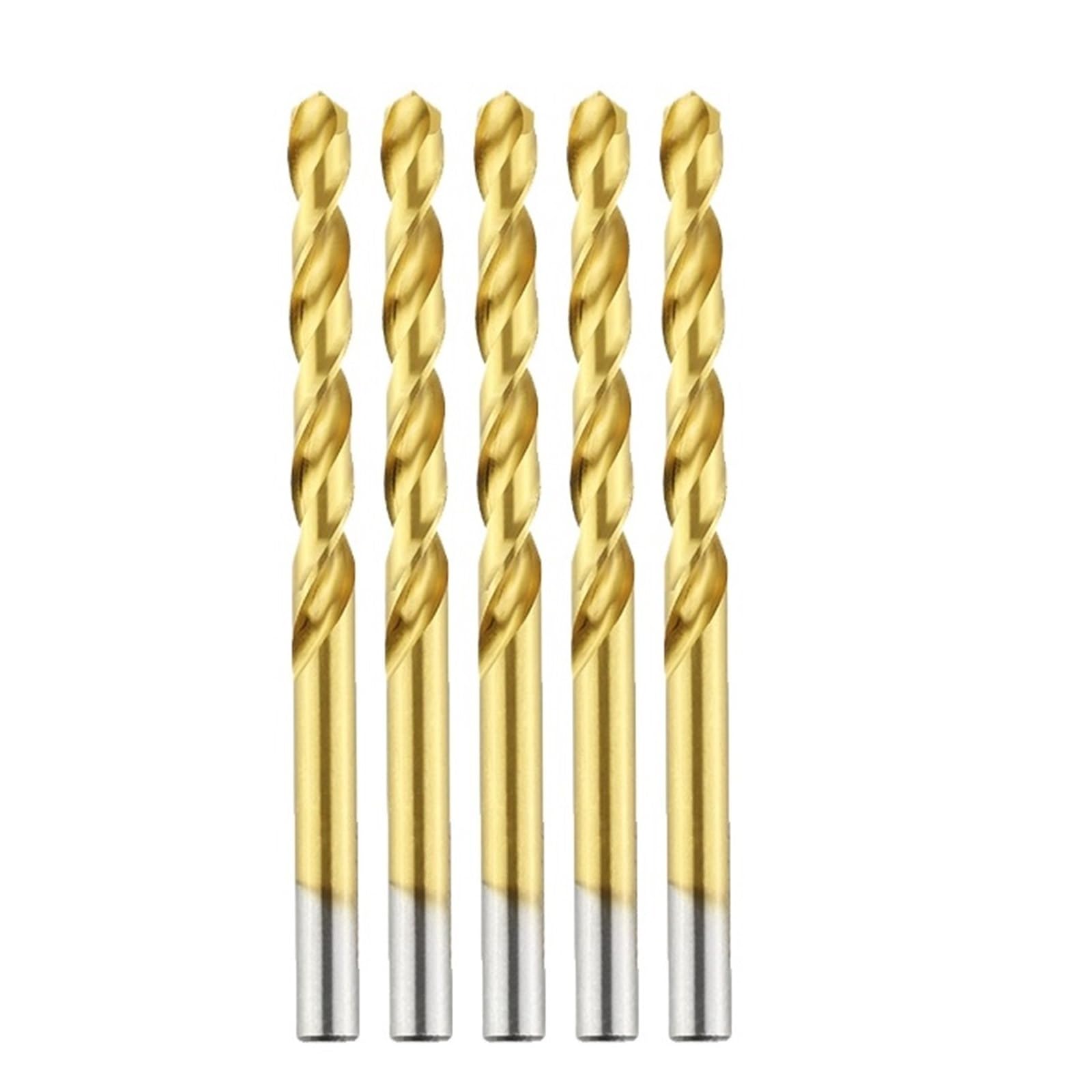 Lot de 5 forets hélicoïdaux en acier rapide au cobalt for perçage du titane, outil en acier inoxydable 6542(10 mm)