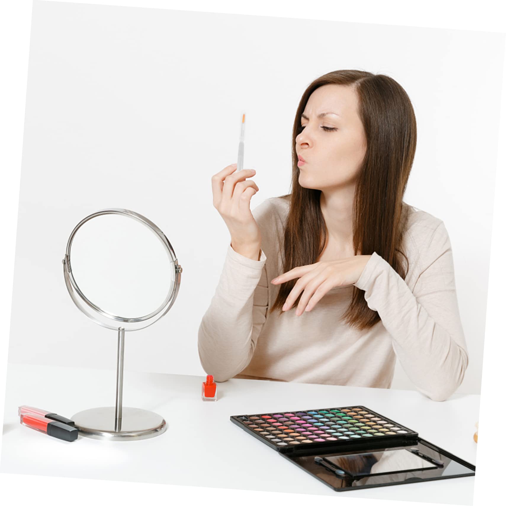 BESTYASH 20pcs Lip Brush Set Applicators Makeup Tools Disposable Lip Makeup Brushes Crystal Stick Lip Brush Set for Travel Party