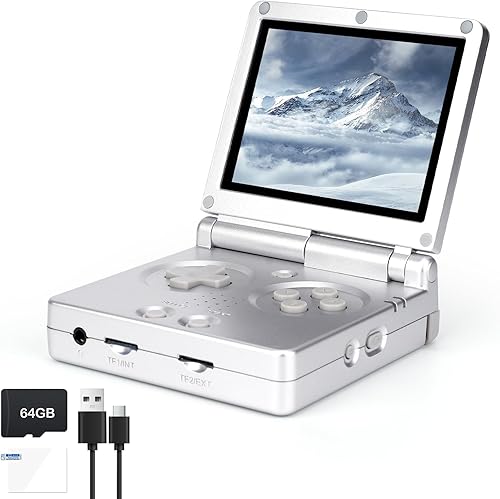 Miniatura 11 de RG35XXSP FILP - Consola de juegos de mano retro de 3.5 pulgadas, pantalla IPS de 640*480, 3300mAh, tarjeta TF de 64G incorporada, compatible con