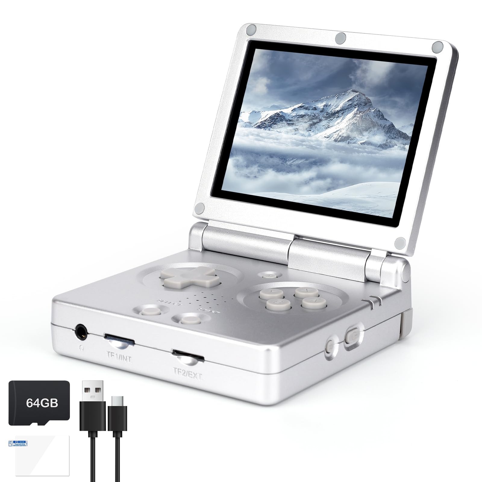 RG35XXSP FILP Retro Handheld Game Console 3.5-inch 640*480 IPS Screen 3300mAh Built-in 64G TF Card Supports Multiple Simulators Linux System with