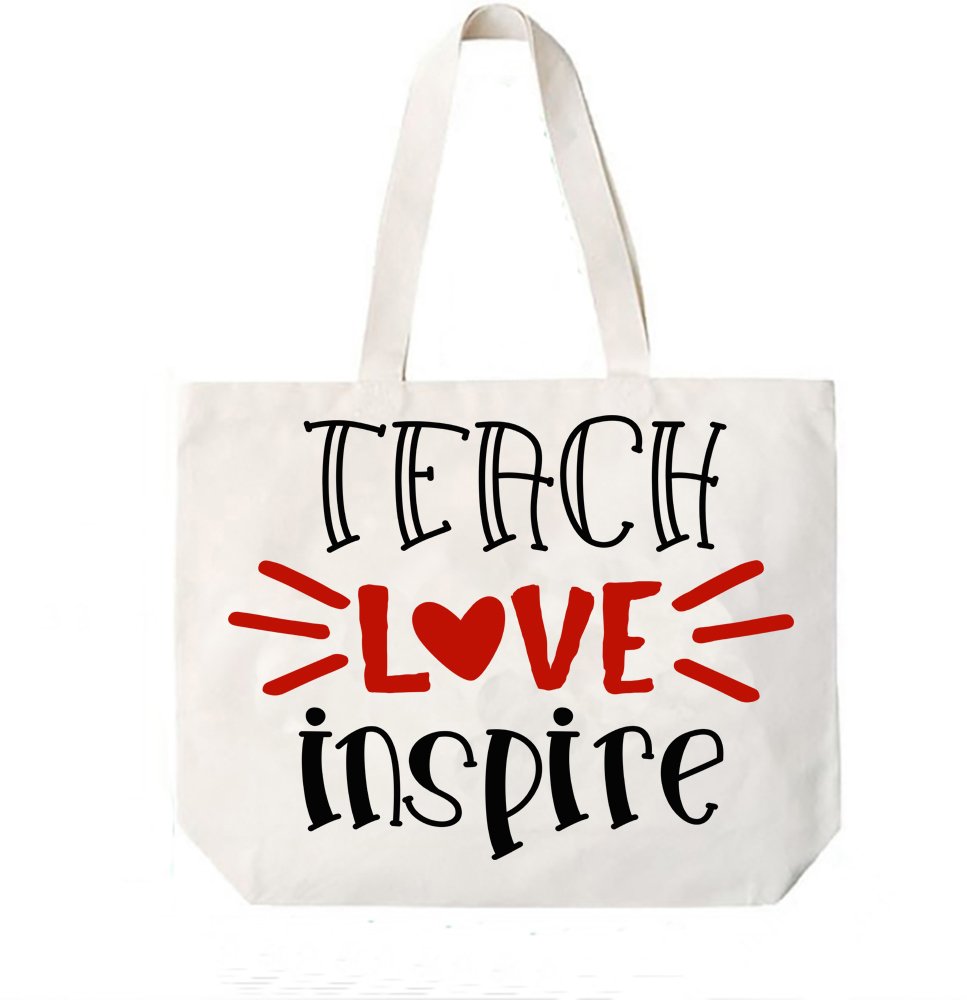 teacher canvas tote