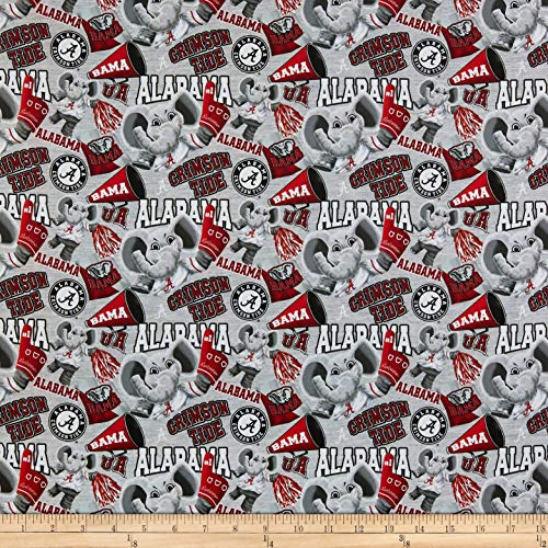 ncaa alabama crimson tide ncaa mascot fabric by the yard