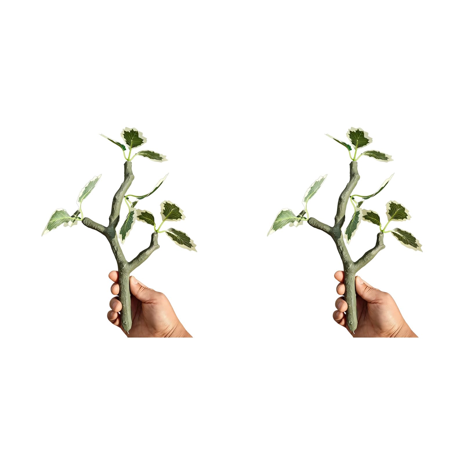 Msioytog Artificial Climbing Vine 2pcs for Pet Reptiles Terrariums Landscape Accessories Resin Branch for Fishtanks Decoration Artificial Plant Branch for Aquariums Fishtanks Enhancing Comfort