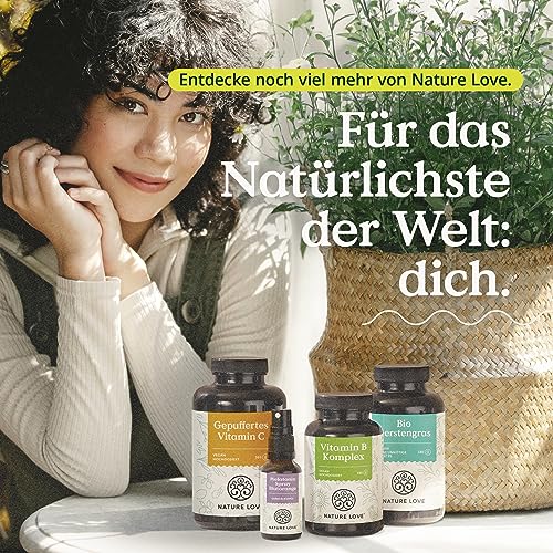 Nature Love Vitamin B Komplex aus Buchweizen - 60 Kapseln - Hochdosiert: 120% des täglichen Bedarfs an Vitamin B1, B2, B3, B5, B6, B7 (Biotin), B9 (Folsäure) und B12 - vegan, laborgeprüft 6