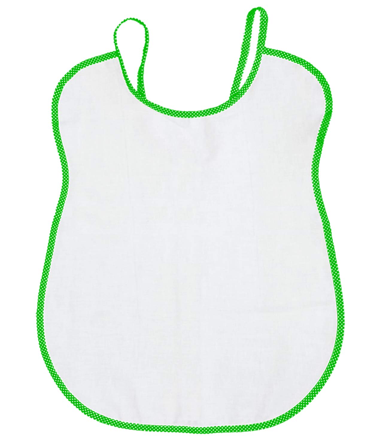 SET 3 pezzi Bavaglione/Bavaglino per Adulti,Anziani, non stampato, per protezione abiti, cotone 100%, MADE IN ITALY, doppio strato,jersey più spugna,dim.53x49 cm. COLORI: giallo, rosso e verde