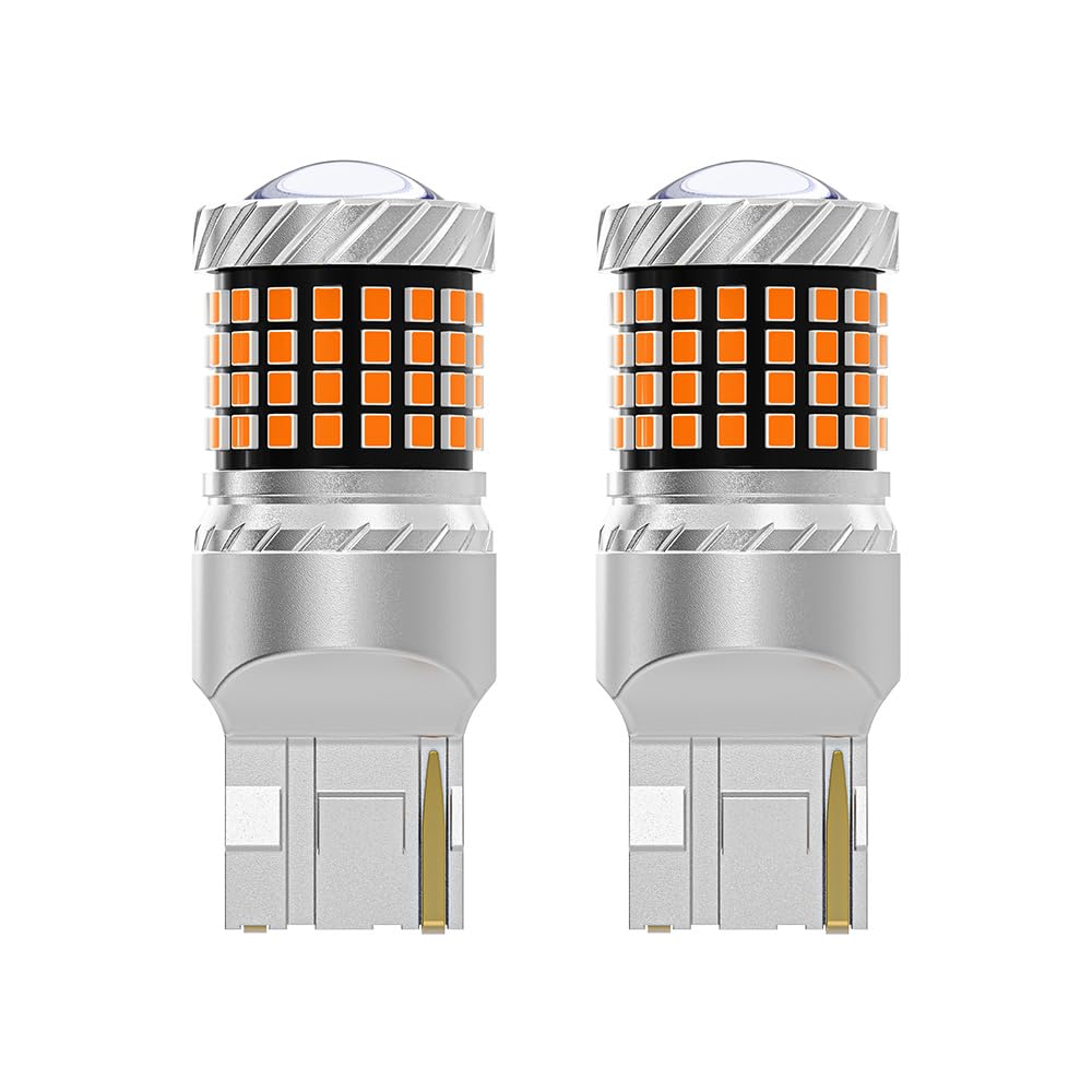 Automaze 7440 T20 Canbus LED Car Bulbs – 87 LED Chips, 10W 870 LM, Amber Turn Signal Led – Check Connector Before Ordering – 1-Year Warranty (Amber, Pack of 2)-image-29