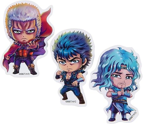 Amazon 北斗の拳 デフォルメケンシロウ ダイカットステッカーセット 北斗三兄弟 ケンシロウ ラオウ トキ アニメ 萌えグッズ 通販