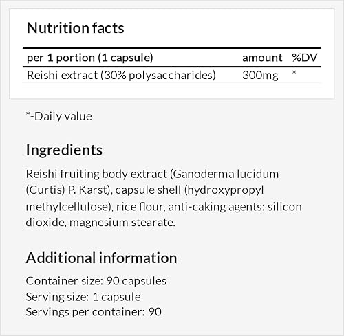 Miniatura 7 de APOLLO'S HEGEMONY Reishi Mushroom Extract 30% Polysaccharides - 300mg Vital Mushroom per Capsule - 90 Vegan Capsules - 3 Months Supply - High