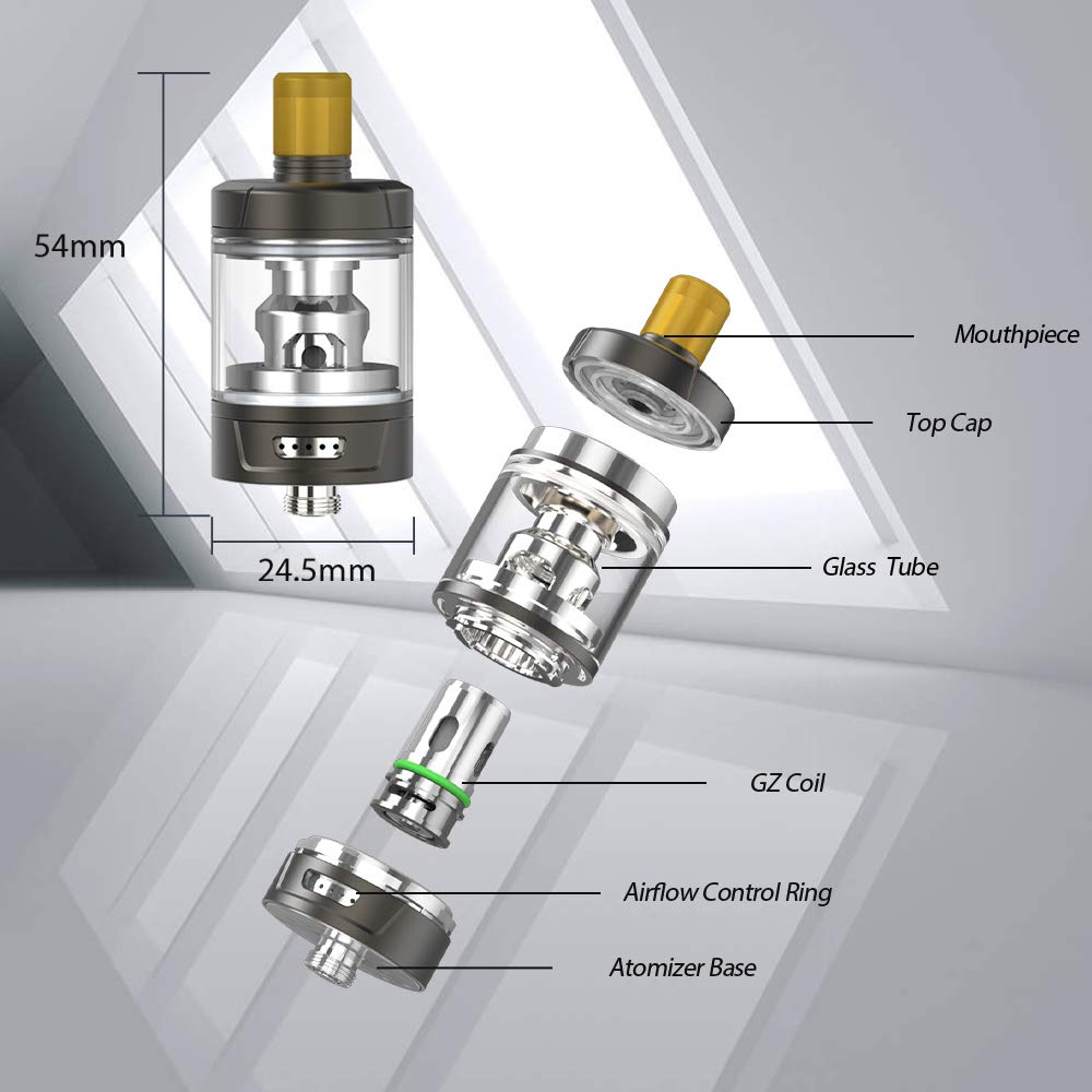 Amazon | 電子タバコ VAPE アトマイザー Gzeno S Tank (① Silver 