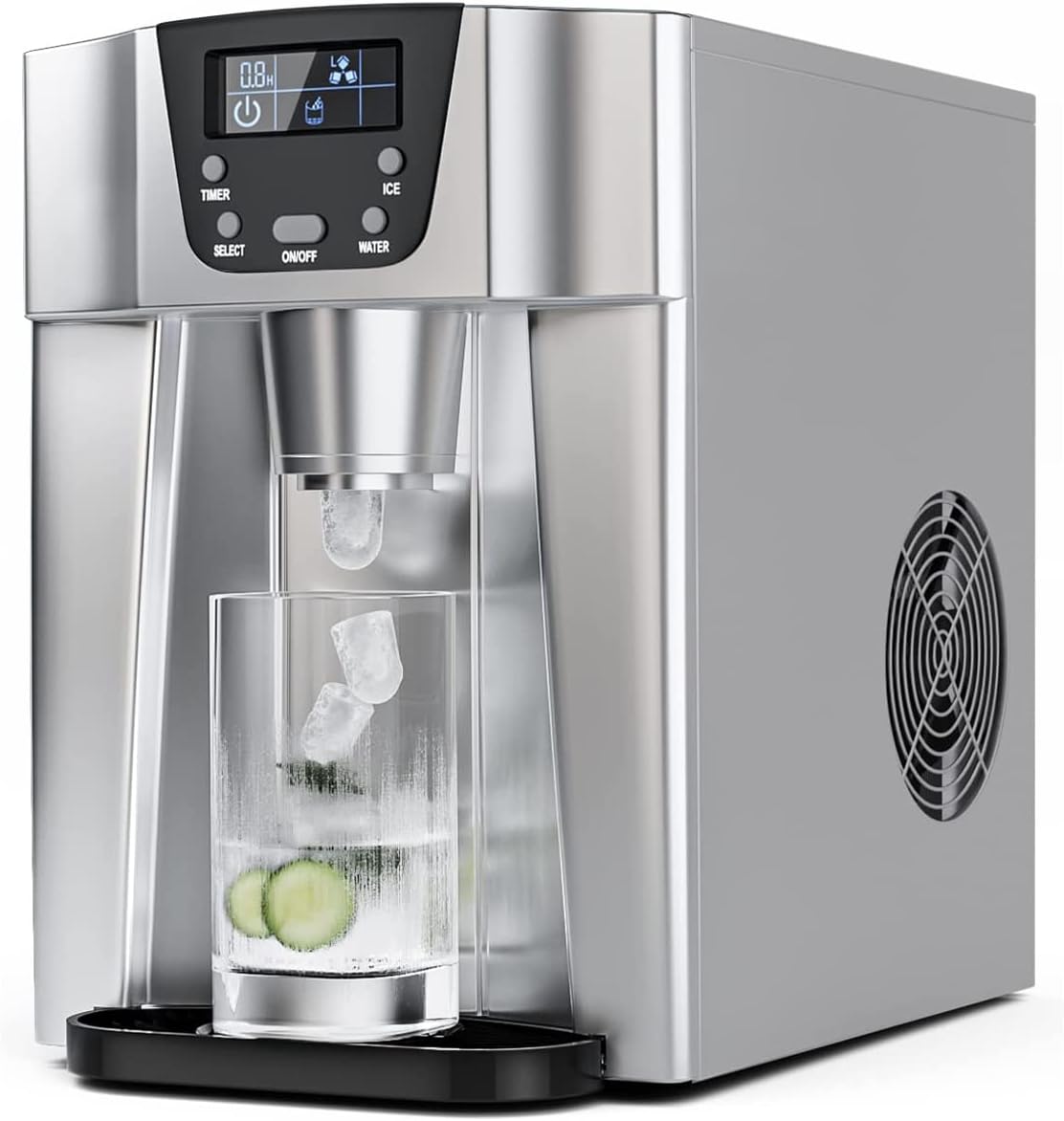 NB North Bayou Ice Maker Machine, 2 in 1 Counter Ice Maker with Cold