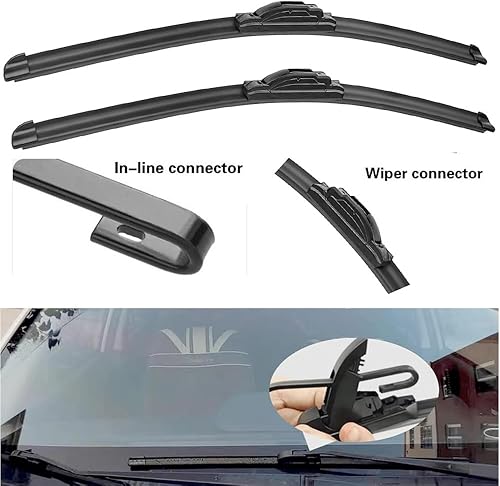 Miniatura 3 de Limpiaparabrisas de automóvil compatible con Opel Zafira A 1998-2005, limpiaparabrisas delantero y trasero de goma suave, parabrisas de 24 + 22 + 16