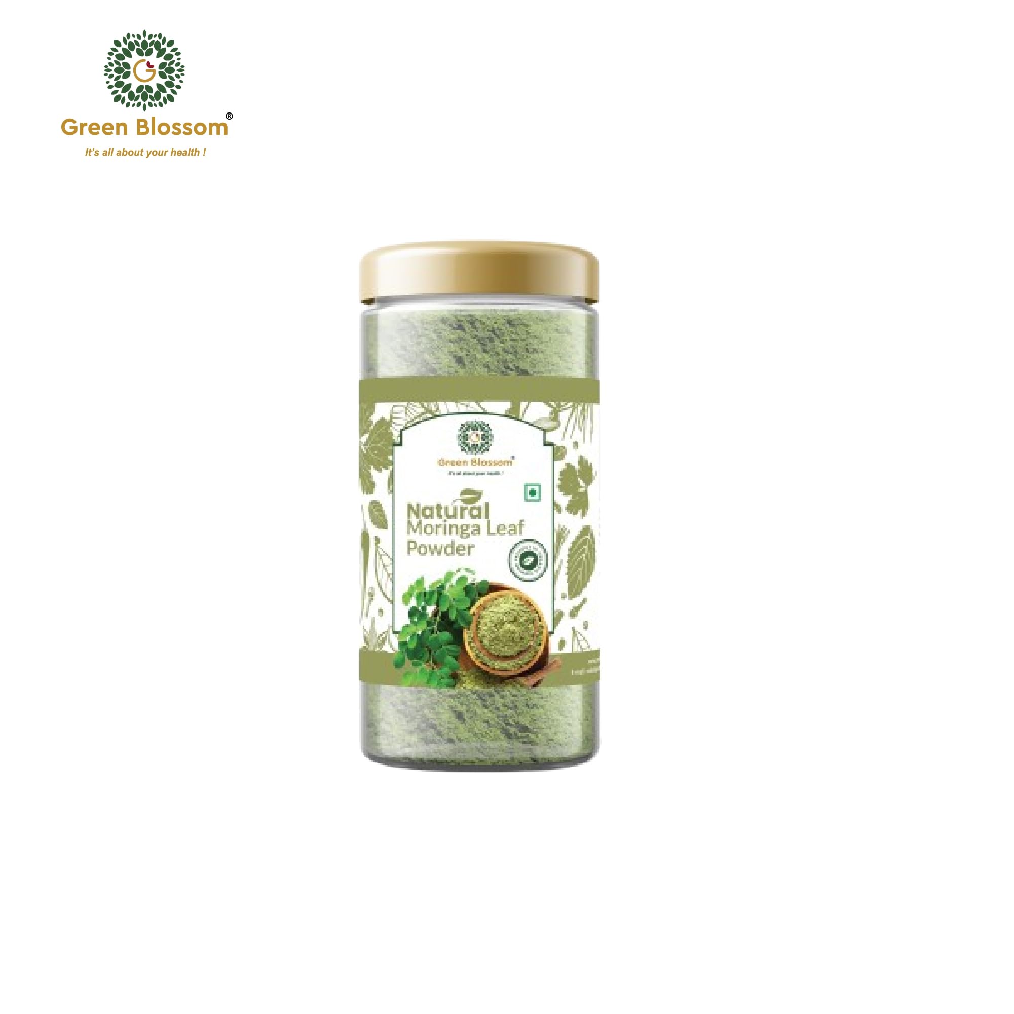 GREEN BLOSSOM Moringa Leaf Powder 1kg (2 x 500g),Organic Pumpkin Seeds 750g (3 Jars) AND Moringa Leaf Powder | COMBO OF 3 1