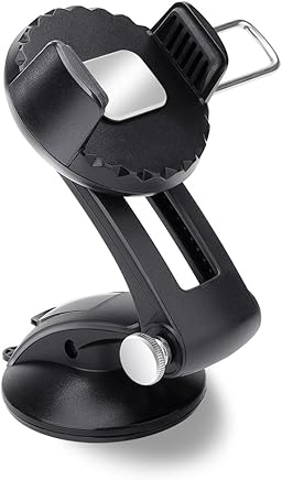 SLEO Soporte M?vil Coche Tel?fono Universal con Ventosa de Gel y Brazo Ajustable para Parabrisas/Salpicadero, [Rotaci?n de 360 Grados] Compatible con M?vil y GPS - Negro