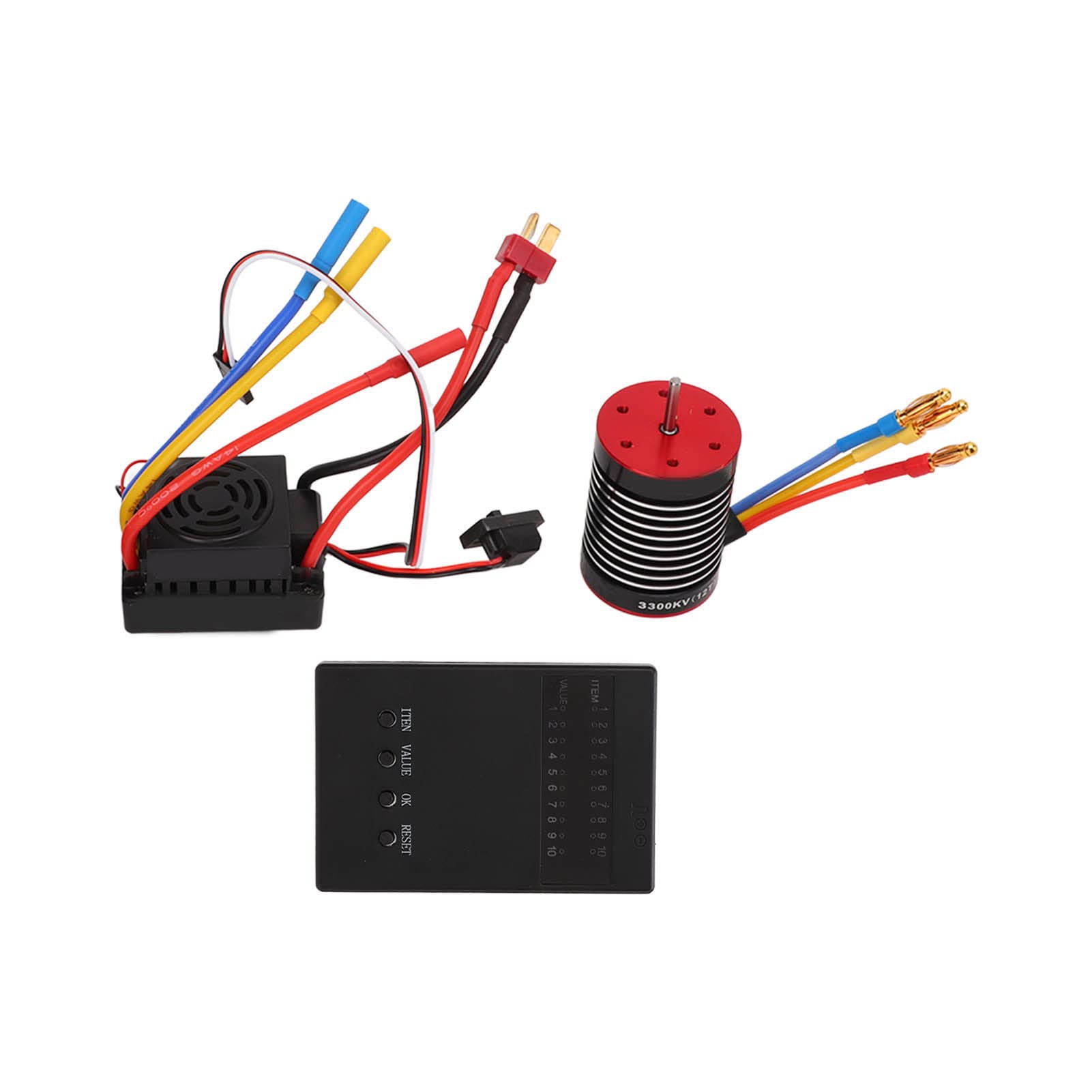 RiToEasysports Silnik Bezszczotkowy 3300KV, Ulepszony F540 3300KV Silnik 60A Wodoodporny ESC Combo CNC 6061 T6 Aluminiowe obudowę dla Samochodu Zdalnego Sterowania 1:10 RC