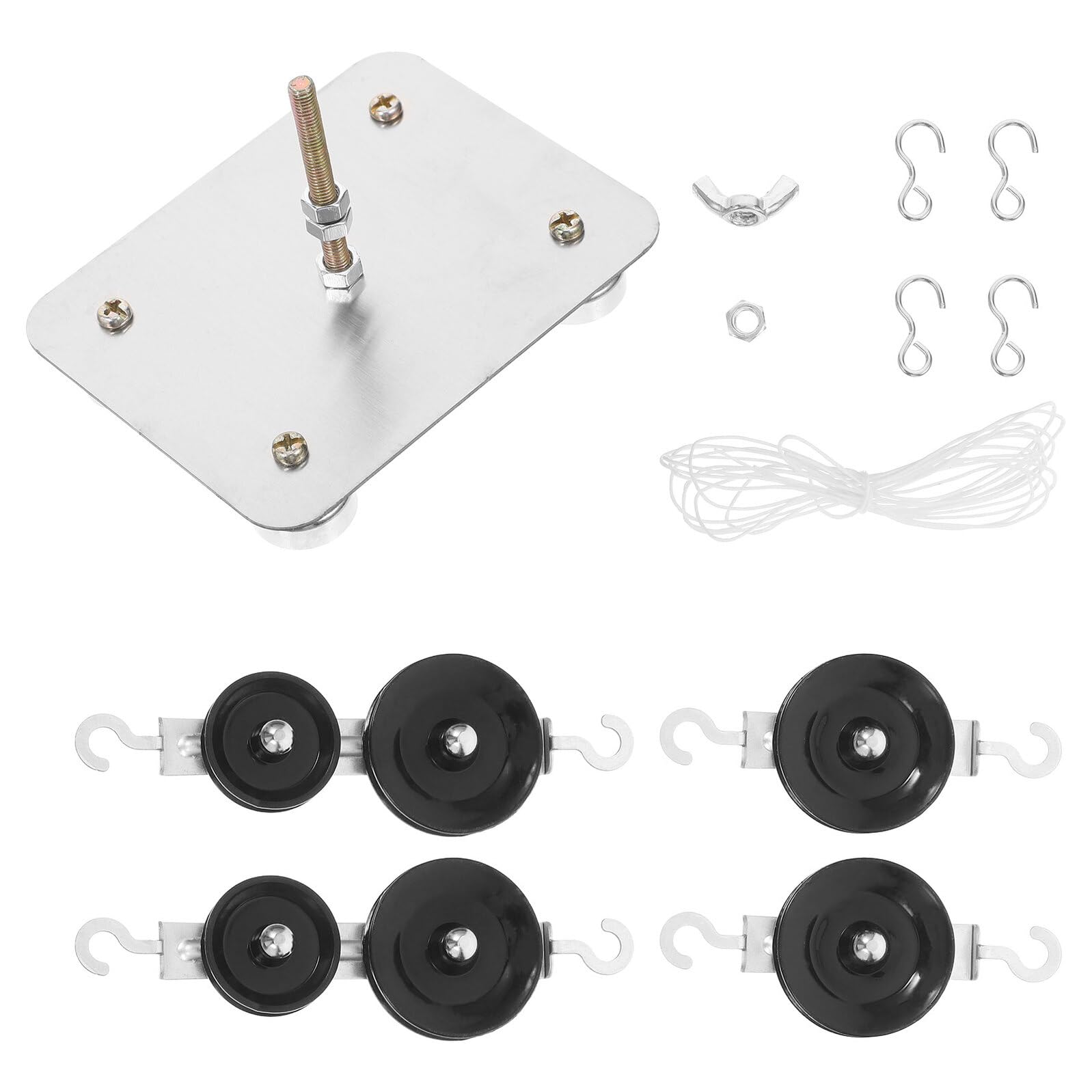 Kit de Aprendizaje de Poleas Magnético Base Metálica Magnética, Sistema de Poleas Desmontable para Experimentos de Física Escolar y Laboratorio Educativo