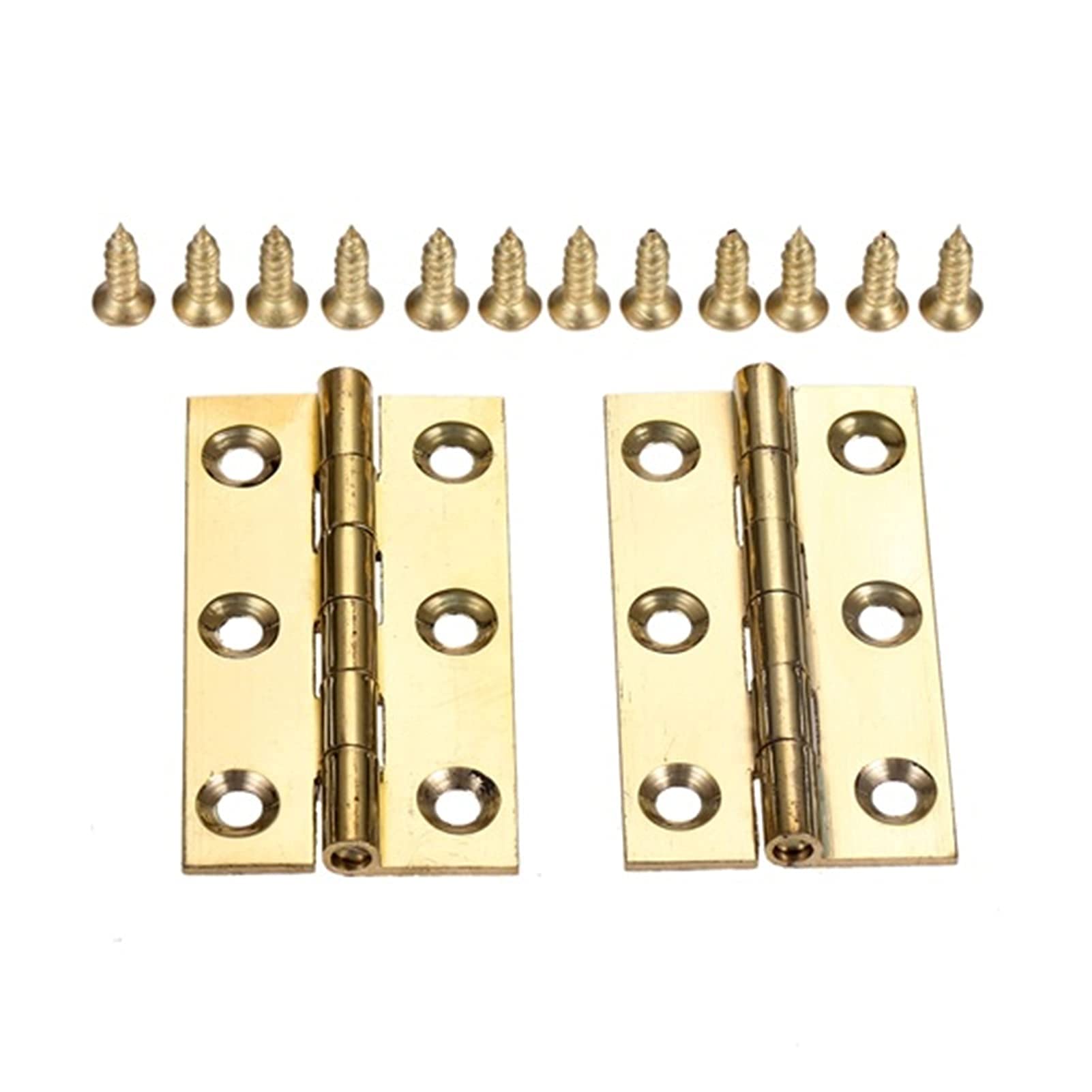 Nvsfzgiyg D Hinge, 2Pcs Brass 1/1.5/2/2.5 Inch Oor Ecorative Cabinet Wooden Jewelry Box Furniture Fittings(D)