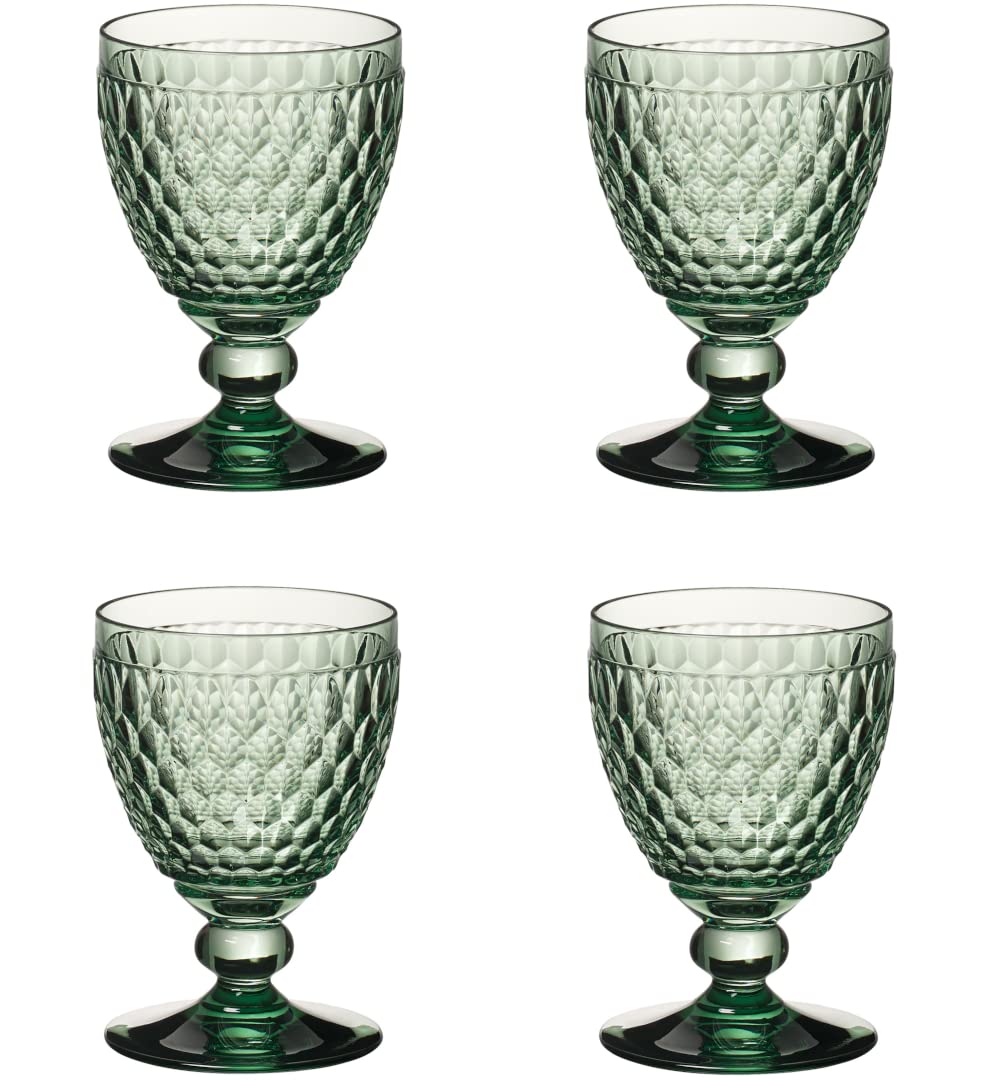 Villeroy & Boch Boston - Juego de 4 copas de vino tinto, 300 ml, color verde