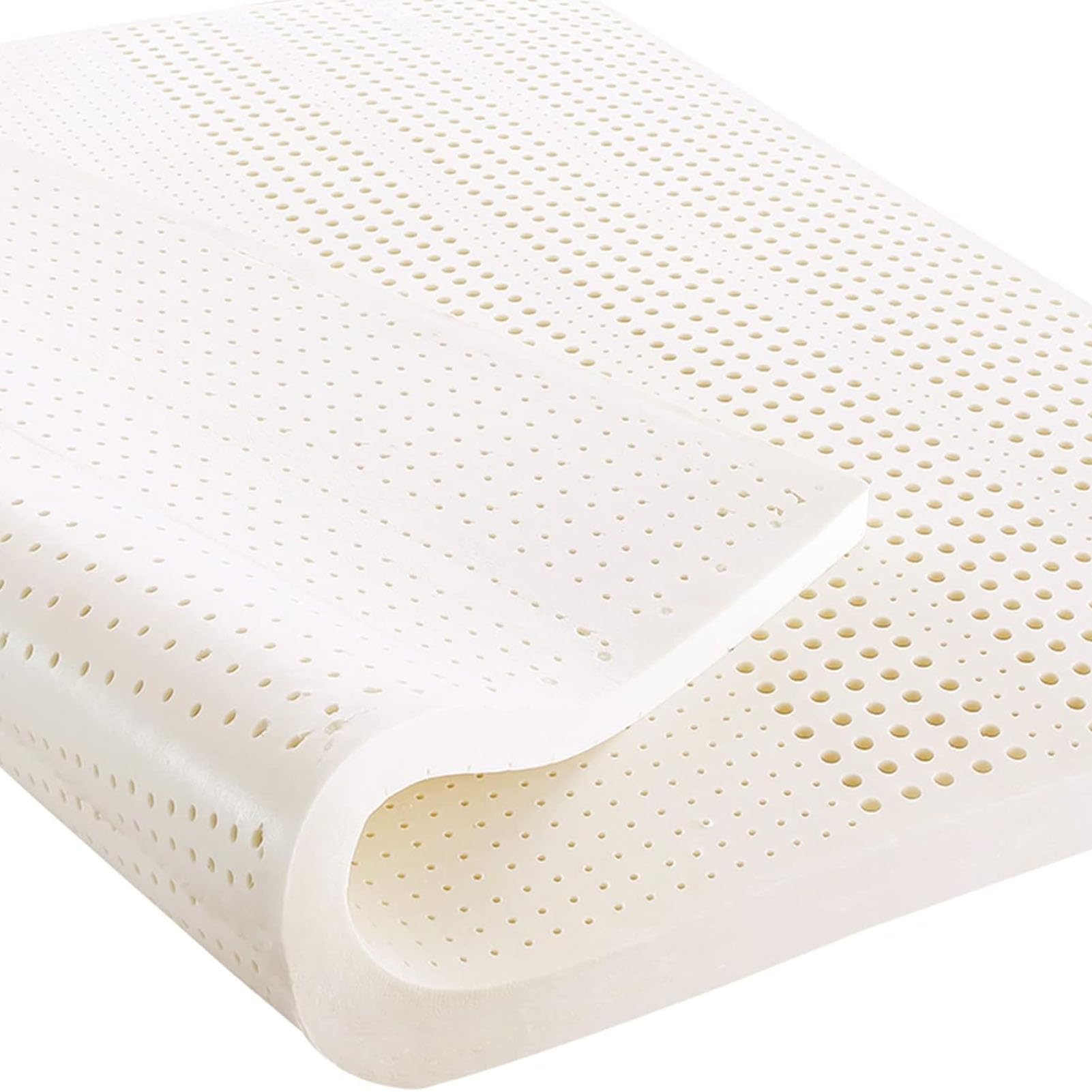 Cubrecolchón de látex, cojín de látex natural para una comodidad transpirable, uso en el dormitorio en casa, grueso para un mejor apoyo