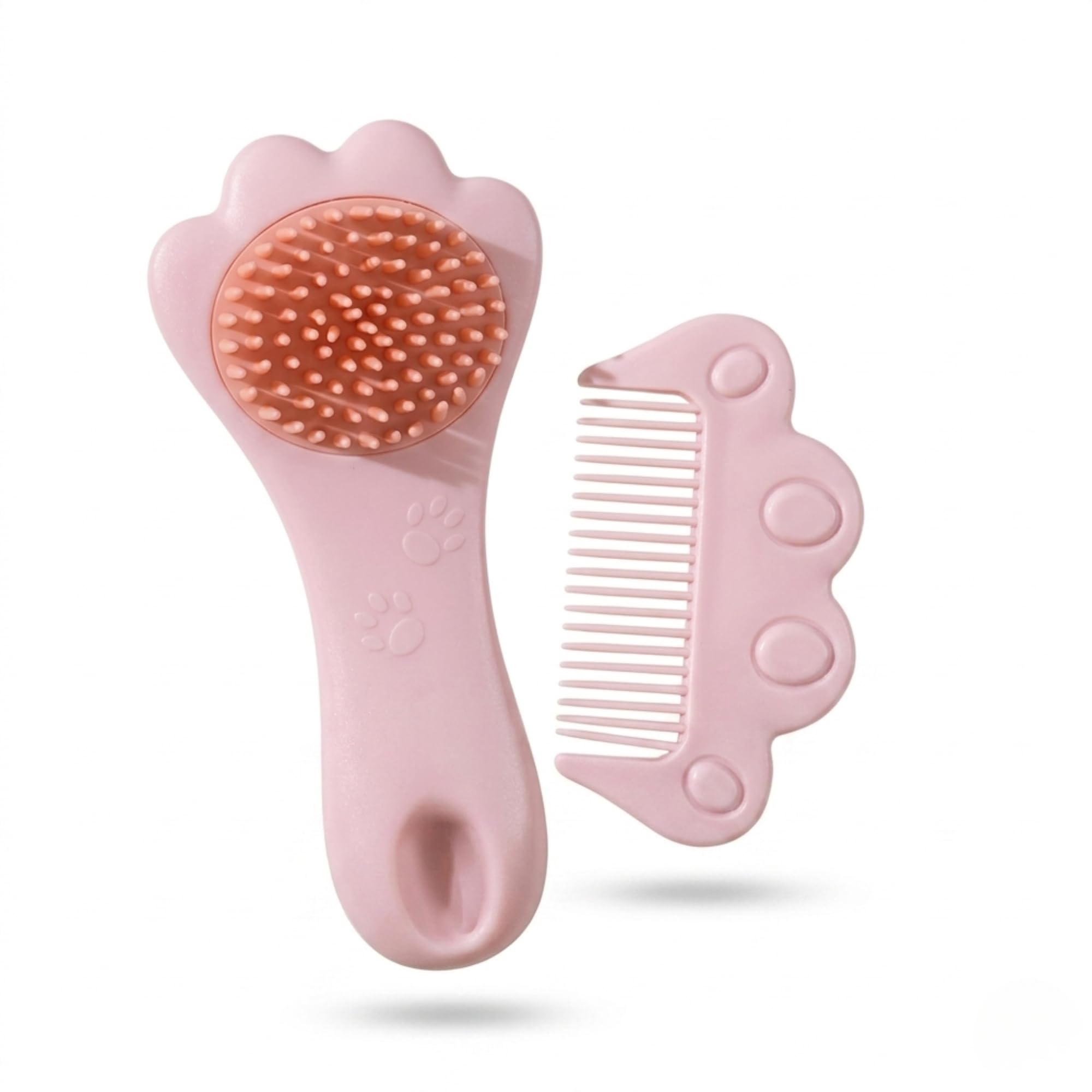 FEGOR Baby Hair Brush & Comb Set for Newborn | Ultra Soft Bristle Infant Brush | Gentle Scalp Care & Cradle Cap Protection | Toddler Hair Grooming Kit | Safe Bath Time Baby Accessories (Pink)-image-40