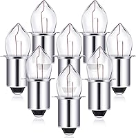 Vista 1 de Mudder 8 Pieces 2D-2.4-Volt 0.7A Krypton Flashlight Bulb Replacement Bayonet Base Bulb