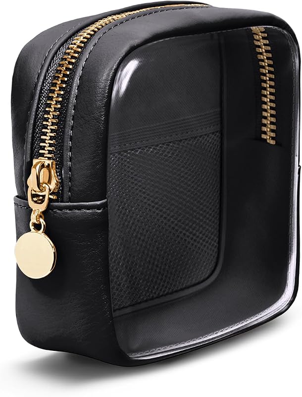 Wandering Nature Necessaire Transparente Pequena com Bolso Interno e Zíper, WN5111, 1 unidade