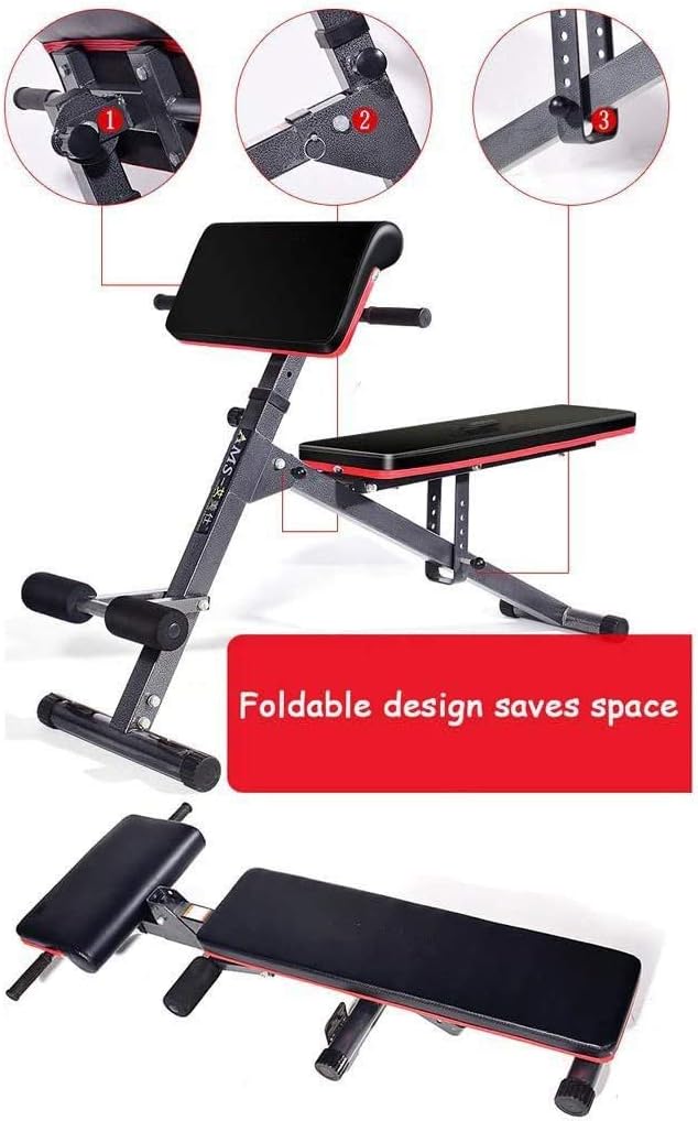 Gym Bench Adjustable Weight Bench Sit Up Bench Multi-purposed Incline/Decline Fitness Bench Fitness Training Exercise Multi-Functional Strength Training Fitness Workout Station