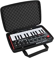 Vista 1 de Hermitshell Estuche de viaje duro para Akai Professional MPK Mini MK3 25 Teclas USB MIDI Teclado Controlador (negro)