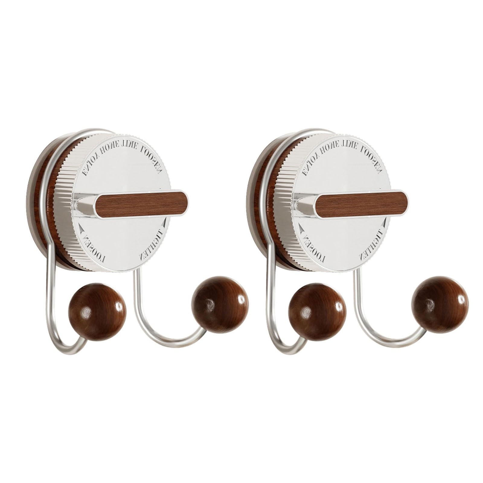 NVOQILIN ABS Suction Cup Wall Hooks with Spheres, Rustproof Stainless Steel Hanger for Smooth Surfaces Stainless Steel Suction Cup Hooks