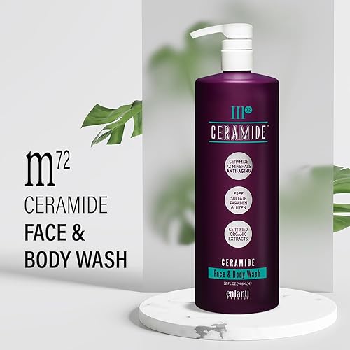 Miniatura 5 de Bioken  M72 Ceramida para cara y cuerpo, sin sulfatos, antienvejecimiento, perfecto para el uso diario, proporciona una piel más saludable y suave